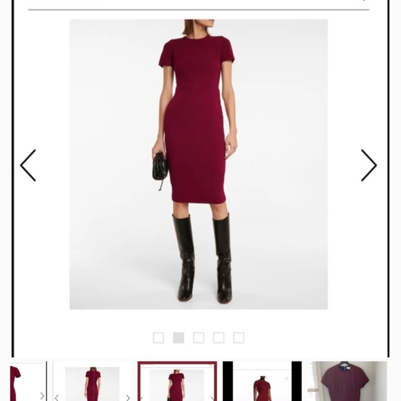 Victoria Beckham oxford/crimson  Dress - Picture 3 of 11